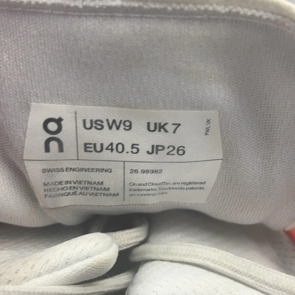 On Cloudnova Shoes Womens Size 9 White CloudTec Running Sneakers Mesh Athletic